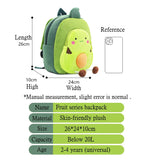 Children Cartoon Plush Backpack Kids School Bag Zipper Girl Boys Backpack