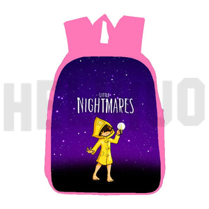 Cute Little Nightmares 2 Backpack 3D Print Canvas School Bag for Girls