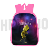 Cute Little Nightmares 2 Backpack 3D Print Canvas School Bag for Girls
