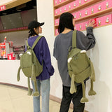 Funny Frog Backpack Women School Bag High School Bags for Teenage Girl