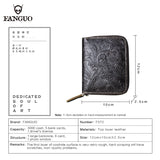 Vintage Short Small Bifold Zipper Wallets - Photo Slot