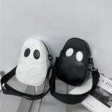 Cute Devil Shoulder Bag Purse Clash Colors Stitching Satchel