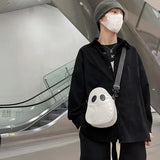 Cute Devil Shoulder Bag Purse Clash Colors Stitching Satchel