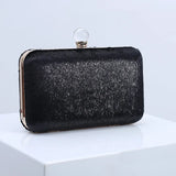 Pink Glass Silk Satin Evening Bag Women Wallet Purse Clutches Bride Wedding