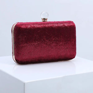 Pink Glass Silk Satin Evening Bag Women Wallet Purse Clutches Bride Wedding