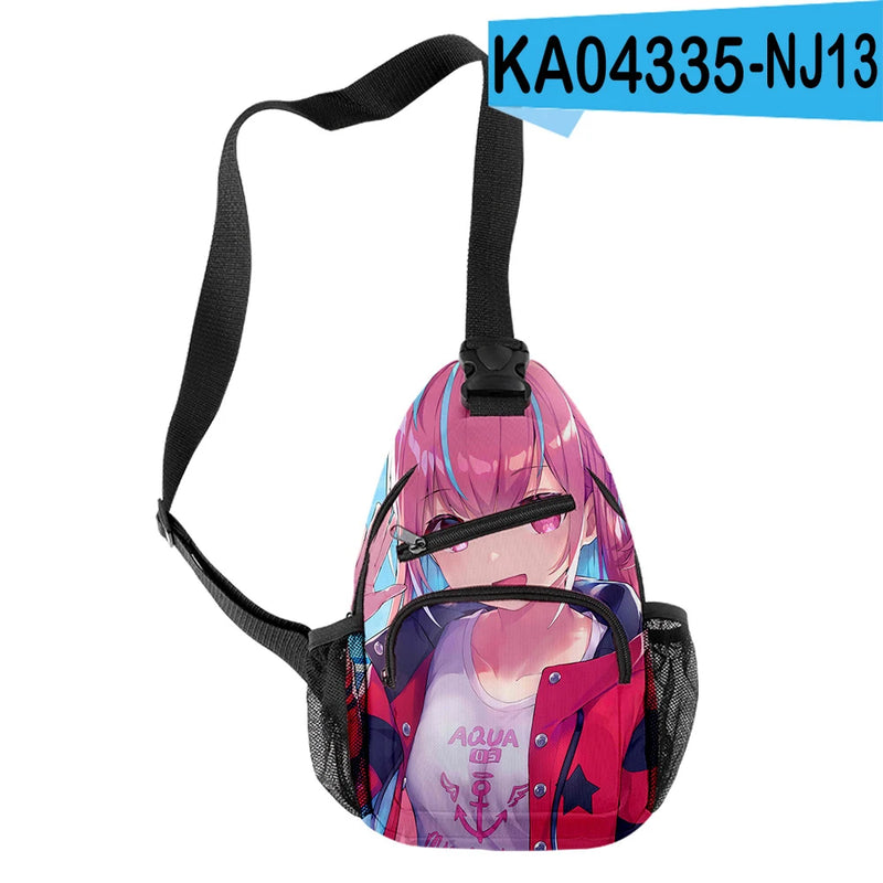 HOLOLIVE Fubuki & Rushia Outdoor Shoulder Bag Sling Chest Bag Canvas