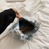 Denim Chain Shoulder Handbag Small Underarm Bag