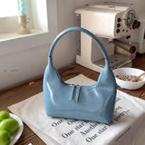 Small Patent Leather Shoulder Bag Underarm Tote