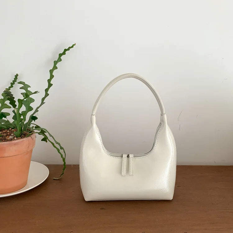 Small Patent Leather Shoulder Bag Underarm Tote