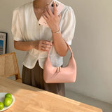Small Patent Leather Shoulder Bag Underarm Tote
