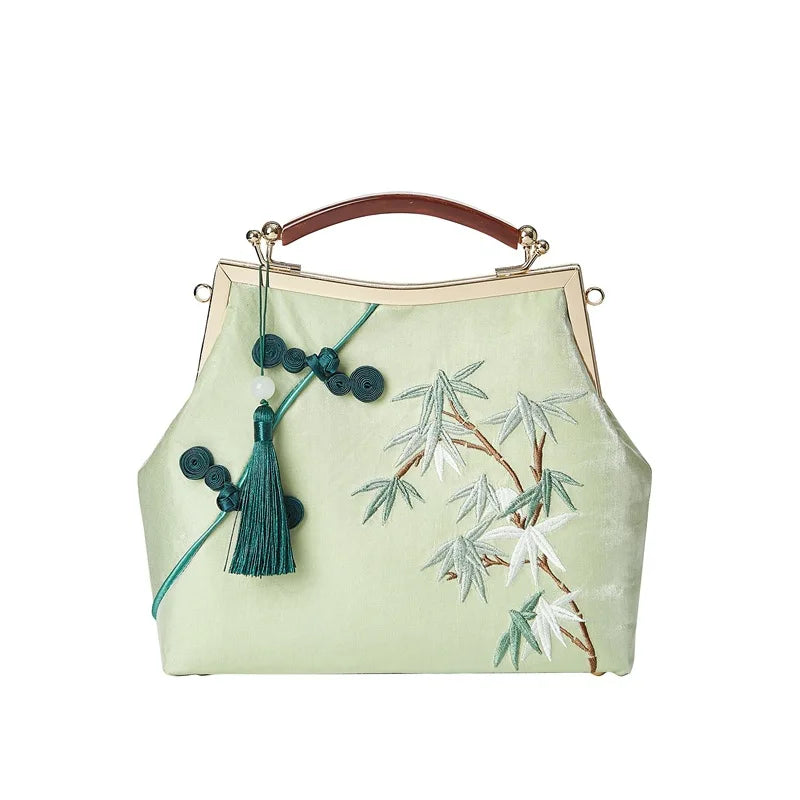 Chinese Style Tassel Shoulder Bag Lady Handbags Chain Bag Evening Party Totes