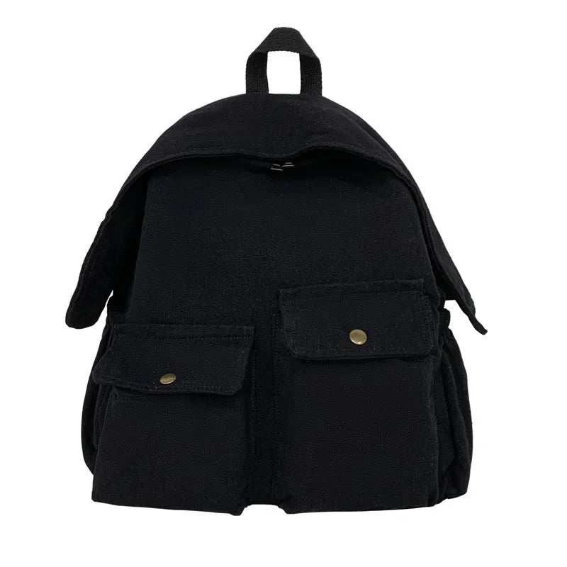 Harajuku Canvas Backpack for Women Outdoor School Bag