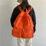 Harajuku Canvas Backpack for Women Outdoor School Bag