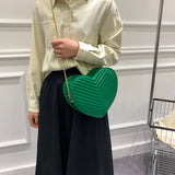 Heart Shaped Laser Shoulder Bag Chain Crossbody Bags for Women