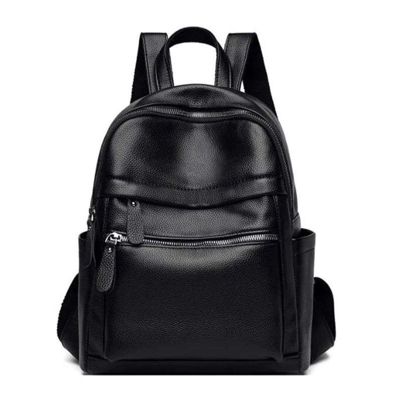 High PU Leather Backpack Women Travel School Bags Teenage Girls Shoulder Bag