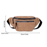 Corduroy Waist Bag Zipper Chest Bag Sport Travel Belt Bags