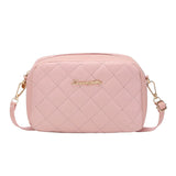 Women's Embroidered Shoulder Bag Rhombus Diagonal Small Mobile Phone Bag