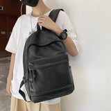 High Men Ladies Soft Leather Backpack for Laptop Large Capacity Travel Bag