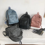High Men Ladies Soft Leather Backpack for Laptop Large Capacity Travel Bag