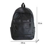 High Men Ladies Soft Leather Backpack for Laptop Large Capacity Travel Bag