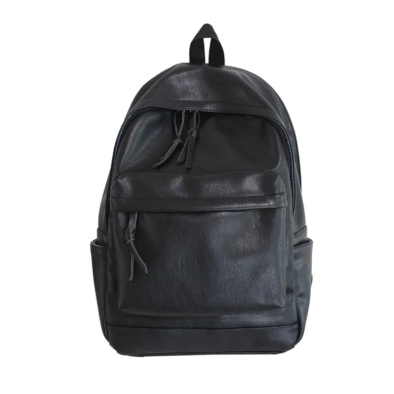 High Men Ladies Soft Leather Backpack for Laptop Large Capacity Travel Bag