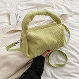 High Plush Handbags Western Style Shoulder Bags Texture Messenger Bag