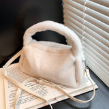 High Plush Handbags Western Style Shoulder Bags Texture Messenger Bag