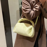 High Plush Handbags Western Style Shoulder Bags Texture Messenger Bag