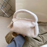 High Plush Handbags Western Style Shoulder Bags Texture Messenger Bag