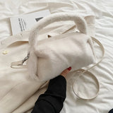 High Plush Handbags Western Style Shoulder Bags Texture Messenger Bag