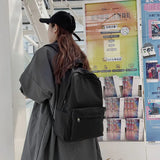 High Women Backpack Solid Shoulder Bag For Teenage Girl Children Female