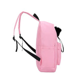 Women's Canvas Backpack School Bag for Girls Rucksack Pink