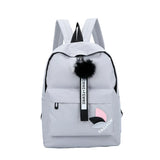 Women's Canvas Backpack School Bag for Girls Rucksack Pink