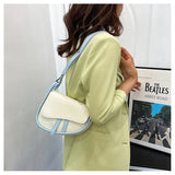Retro Flap Shoulder Bag, PU Leather Saddle Bag