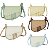 Retro Flap Shoulder Bag, PU Leather Saddle Bag