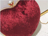 Heart Shaped Red Evening Bags Chain Clutch Purse MN1245