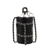 Hot Pink Water Bottle Pouch Crossbody Bag