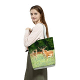 Animal Print Ladies Tote Bag Horse And Elephant Customizable School Teacher