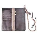Hot Cow Leather Travel Checkbook Organizer Wallet