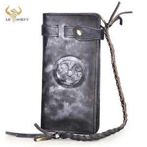 Hot Cow Leather Travel Checkbook Organizer Wallet