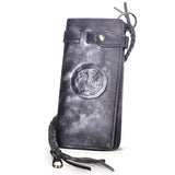 Hot Cow Leather Travel Checkbook Organizer Wallet