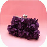 Elegant Silk Satin Evening Bag with 3D Big Flower