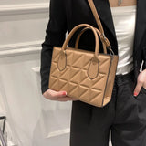 Solid Square Women's Shoulder Bag Crossbody Handbag