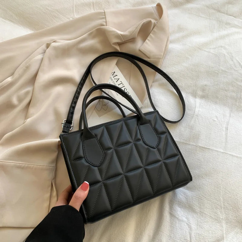 Solid Square Women's Shoulder Bag Crossbody Handbag