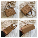 Solid Square Women's Shoulder Bag Crossbody Handbag