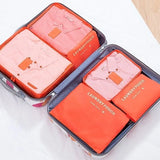 6Pcs Travel Clothes Storage Waterproof Bags Portable Luggage Organizer Pouch