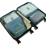 6Pcs Travel Clothes Storage Waterproof Bags Portable Luggage Organizer Pouch