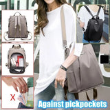 Hot Women's Backpack Casual Nylon Solid School Bag Detachable Shoulder Strap