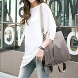Hot Women's Backpack Casual Nylon Solid School Bag Detachable Shoulder Strap