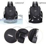 Women's Casual Nylon School Bag with Detachable Strap